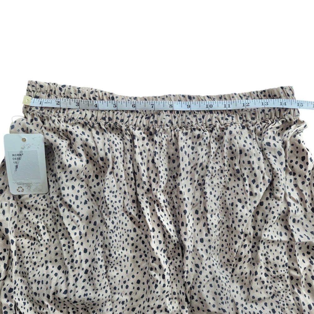 PJ SALVAGE Cheetah Print Elastic Waist Lounge Shorts Pajama Bottoms Plus Size 1X - Picture 5 of 5